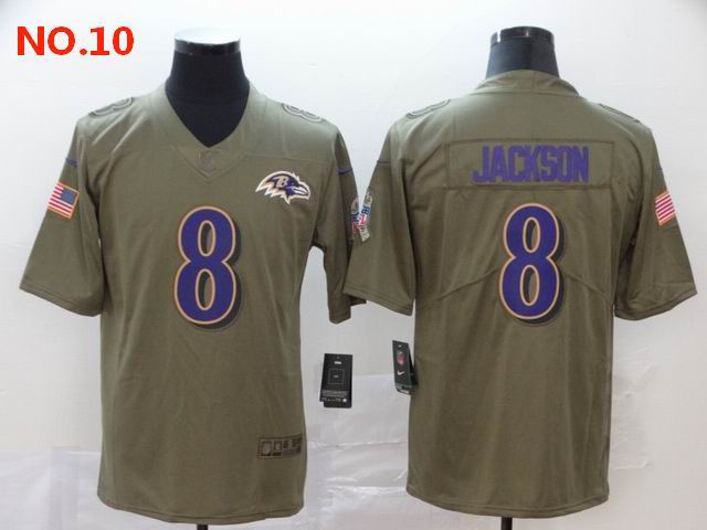 Men's Baltimore Ravens 8 Lamar Jackson Jesey NO.10;